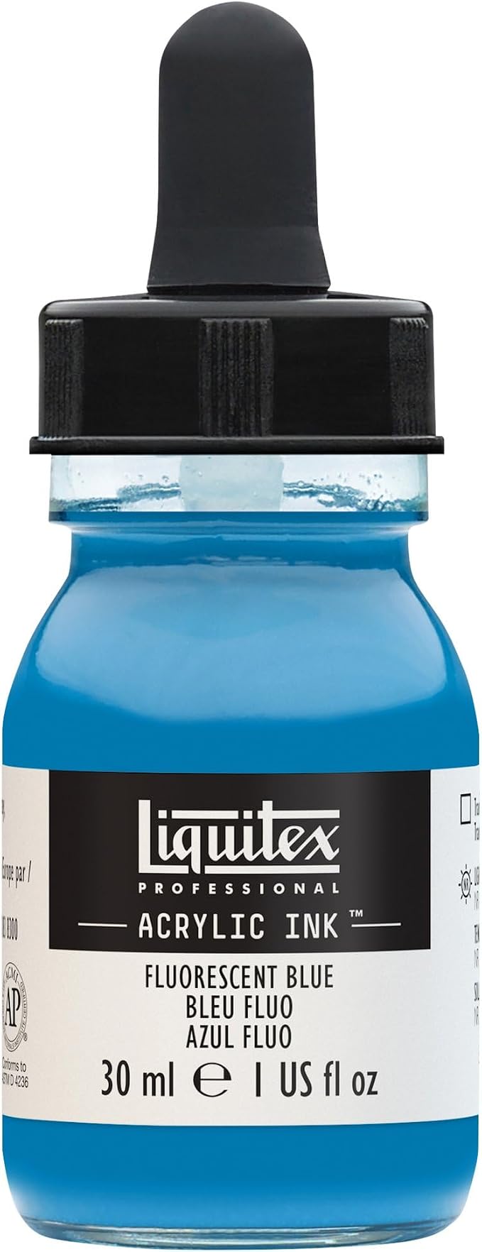 Liquitex Professional Acrylic Ink, 1-oz Jar, Fluorescent Blue by Liquitex