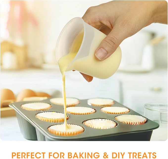 Aieve 6 Pcs Silicone Chocolate Melting Cups, Reusable Measuring Cups - Image 8