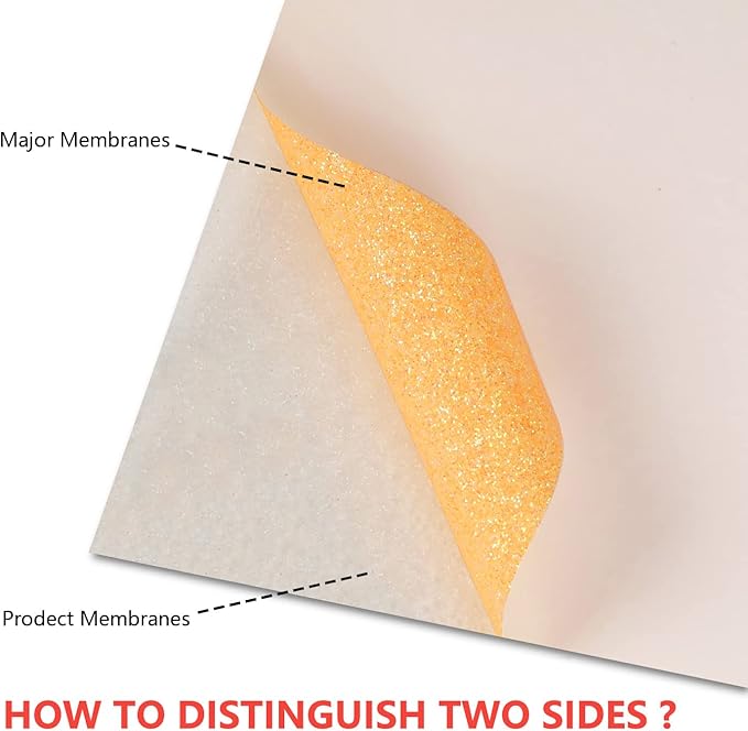 guangyintong Glow Glitter Orange Yellow Heat Transfer Vinyl HTV Rolls, 12" x 8ft Iron on Vinyl for T-Shirts, Glitter HTV Vinyl for All Cutter Machines Easy to Cut & Weed for DIY Design