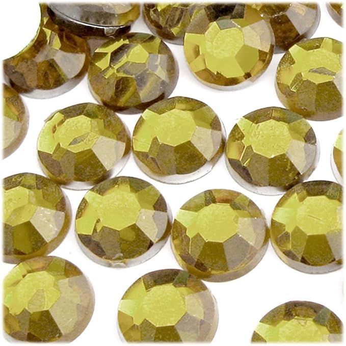 The Crafts Outlet 72pc Rhinestones Round 20mm - Peridot Light Green