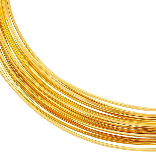 BENECREAT 23 Gauge 16 Feet Square Copper Wire, Bendable Metal Craft Wire for Necklace Bracelet Making and Other Handmade Project