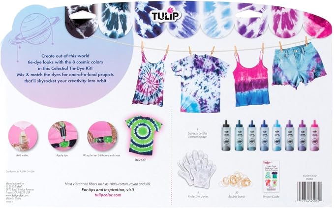 Tulip One-Step Tie-Dye Kit Celestial, Large Party Activity, Permanent Fabric Dye - Image 2