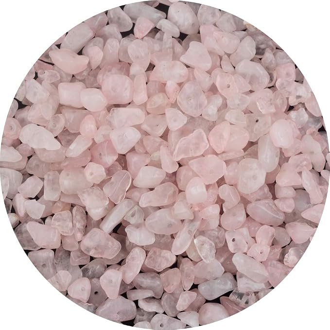 Natural Chip Stone Beads Rose Quartz 5-8mm About 400 Pieces Irregular Gemstones by Cmidy