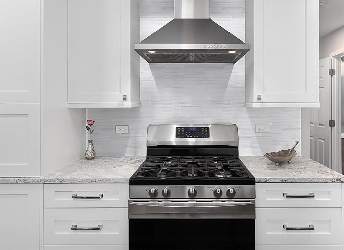 100 Pieces Peel and Stick Backsplash for Kitchen, 3" x 6" PVC Subway Tile 2025 Upgraded Dolomite Star Gray Backsplash Stick on Tile Elevate Kitchen Fireplace RV