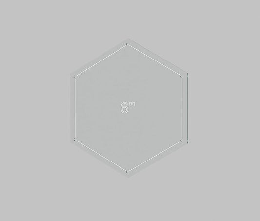 Hexagon Quilting Template Set - 6" with 1/4" Seam Allowance - Durable Acrylic Templates for Quilting, Patchwork, Crafting, & Sewing Projects - Clear Templates for Accurate Designing