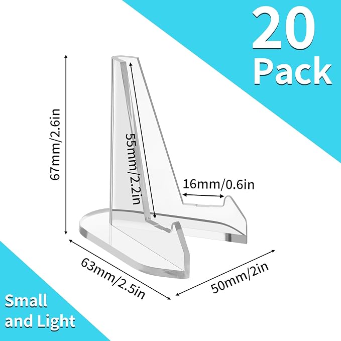 Reastar Card Display Stand, Acrylic Card Holder, 2.7 in | - Image 2