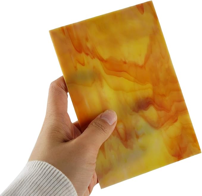 Lanyani Variety Stained Glass Sheets Pack, 4 x 6 inch Large Cathedral Glass - Image 5