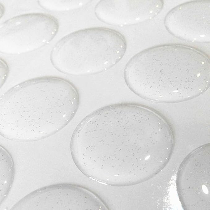 100-Piece Epoxy Resin Dome Stickers – Self-Adhesive Dots for DIY Crafts, Bottle Caps, Hair Bows, Scrapbooks, Jewelry & Pendants,1-Inch,Glitter