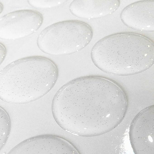 100-Piece Epoxy Resin Dome Stickers – Self-Adhesive Dots for DIY Crafts, Bottle Caps, Hair Bows, Scrapbooks, Jewelry & Pendants,1-Inch,Glitter