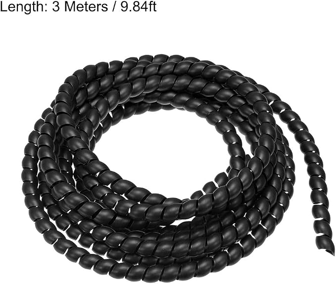 uxcell Flexible Spiral Cable Wrap Wire Cord Wraps Management Sleeve 8mm x 10mm - Image 2