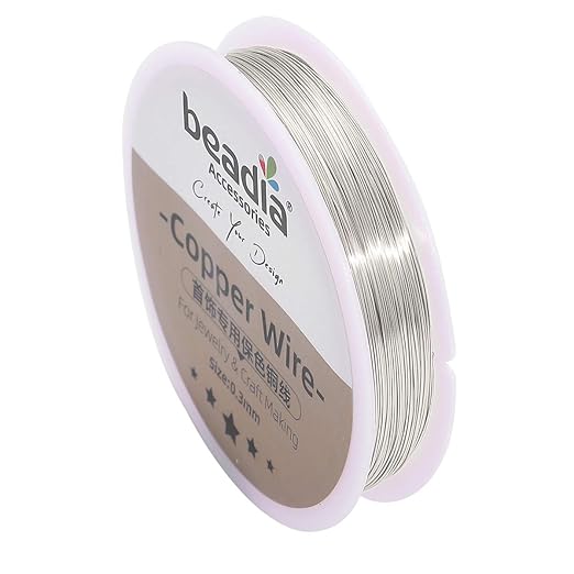 Silver Copper Wire 0.3mm Bead Cord for Bracelet Necklace Charm Beading Jewelry Making 54yard