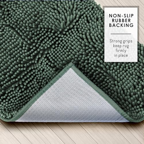 Hearth & Harbor Bathroom Rugs, Chenille Bath Mat - Image 5