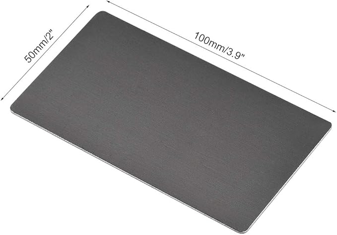 uxcell Blank Metal Card 100x50x1mm Anodized Aluminum Plate for DIY Laser Printing Engraving Black 5 Pcs
