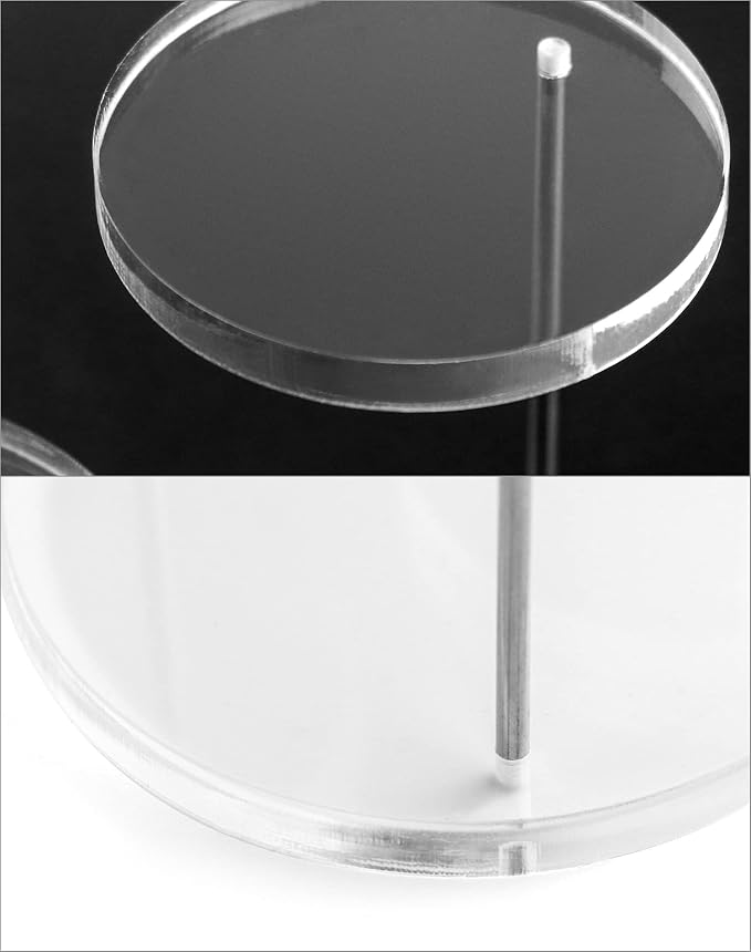QWORK Round Acrylic Products Display Riser Stands, 3 Tier Jewelry Display Stands - Image 7