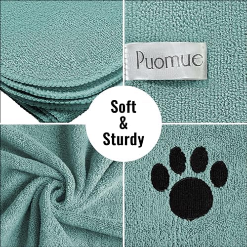 Puomue Microfiber Dog Towels for Drying Dogs, Super Absorbent and Soft Pet - Image 2