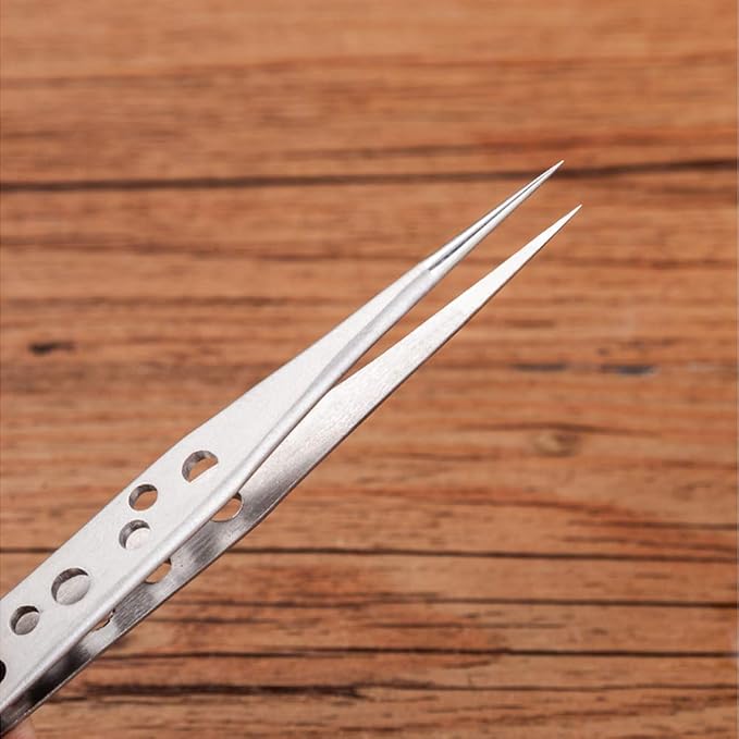 Wolfride 5Pcs Stainless Steel Tweezers Precision Tweezer Tool Set - Image 6