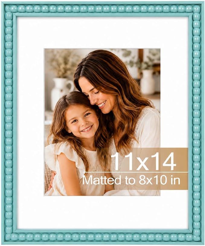 Solid Wood 11x14 Picture Frame Beaded Frame by QOTIB