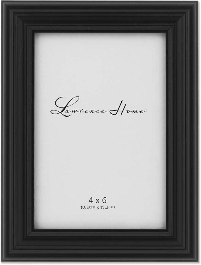 Lawrence Frames 535446 Black 4x6 Classic Detailed Picture Frame by LawrenceFrames