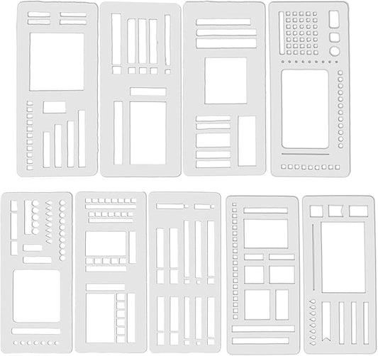 Handcrafted Flexible Record Template, Flexible Drawing and Checklist Template, Reusable, Compatible with Coil Reel and Ring Plan templates (Full Set of 9)