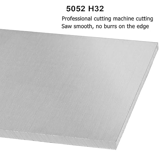 2 Pack 5052 H32 Aluminum Sheet Metal 8” x 4”x 1/16”(0.06") Flat Plain Thin Aluminum Plate Covered with Protective Film, Rectangle Aluminum Metal Plate for Crafting lndustry, 1.5mm