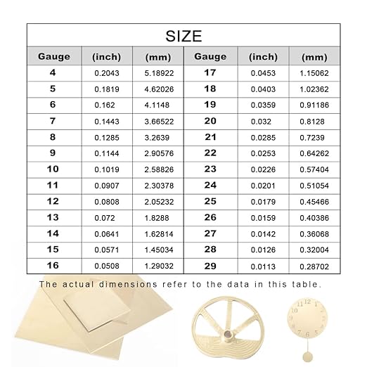 10 Gauge Brass Sheet，H62 Brass Plates Metal 0.098" Thickness x 5.9" Width x 5.9" Lenght, for Models, Crafts, Repairs, Electrical, 1Pcs