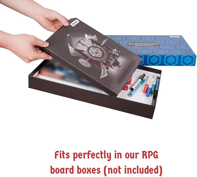 Hexers Game Master Screen, Compatible with Dungeons and Dragons, DND DM Pathfinder RPG Role-Playing, 4 Customizable Panels Inserts Included That Slide into The Pouches, Dry Erase Tracker Sheet