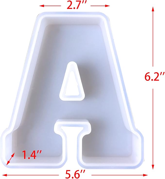 6 inch 26 Pack English Alphabet Silicone Letter Mold - Image 3