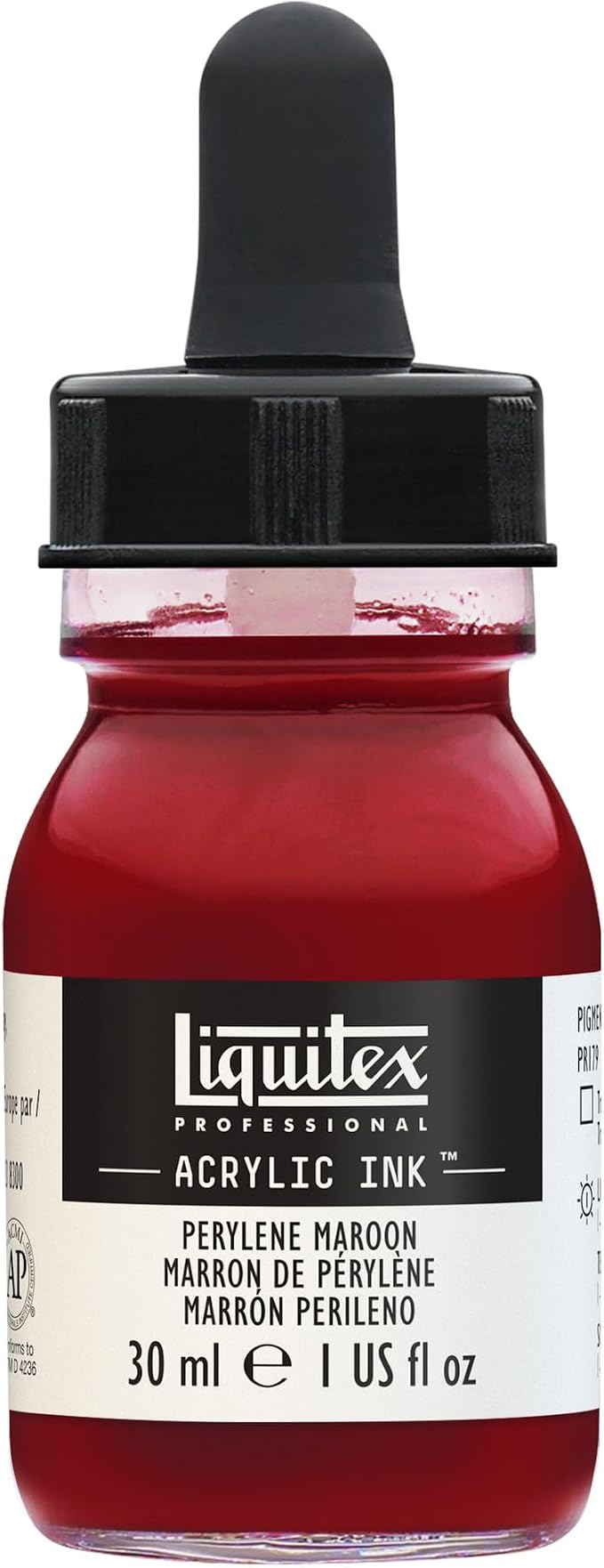 Liquitex Professional Acrylic Ink, 1-oz Jar, Perylene Maroon by Liquitex