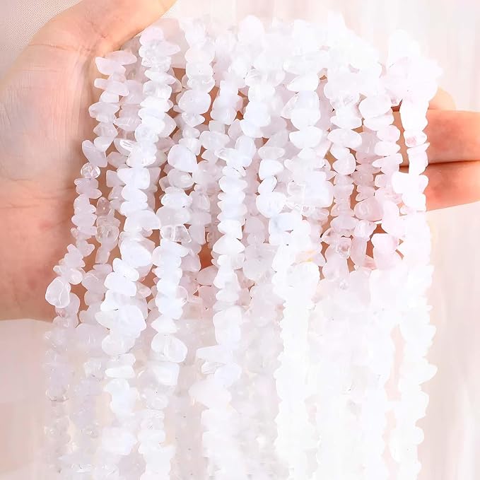 200pcs Natural Chip Stone Beads Gemstone Healing Crystal Loose Rocks Bead | - Image 3