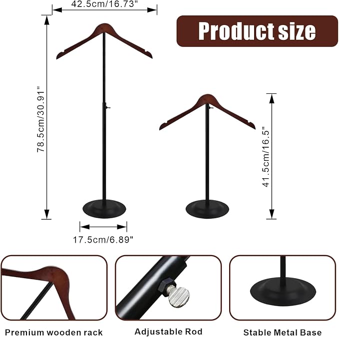 12 Pack T Shirt Display stand, Adjustable T shirt Shoulder Stand - Image 2