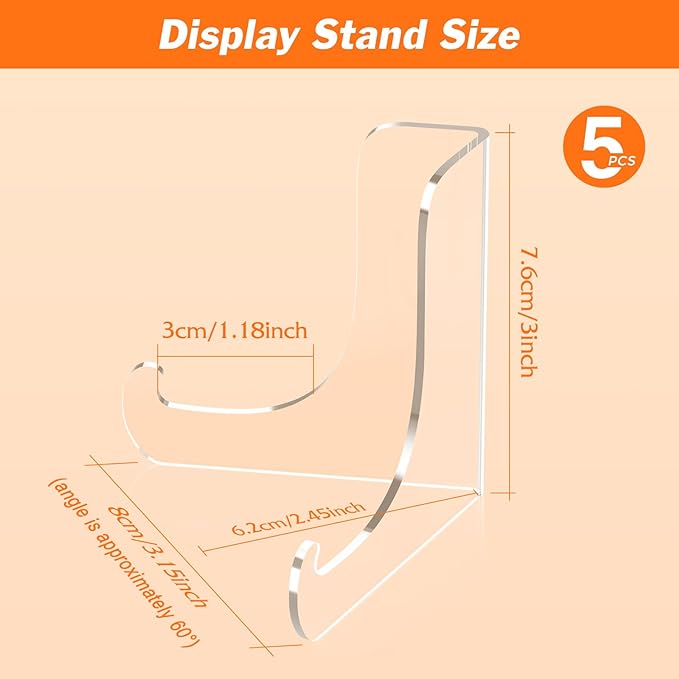 5 Pack Acrylic Display Stand, Plate Stand - Image 2