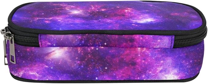 ANANGTEE Purple Galaxy Unicorn Pencil Case Pouch - Image 2