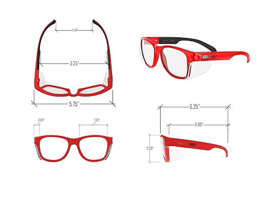 MAGID Y50 Safety Glasses for Construction | Red Frame — 24-Pack, ANSI Z87.1+ - Image 7