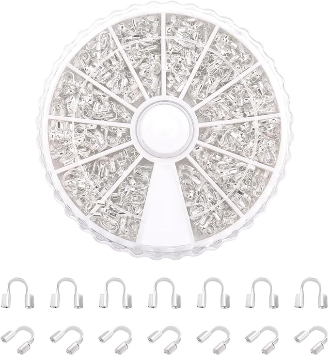PH Pandahall Wire Guardian 540pcs Brass Wire Guards Wire Cable Protector U by PHPandaHall