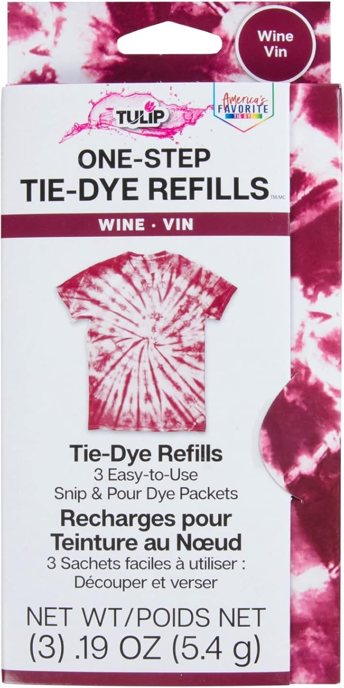 Tulip One-Step Tie-Dye Kit, 3 Fabric Dye Refill Packs by Tulip
