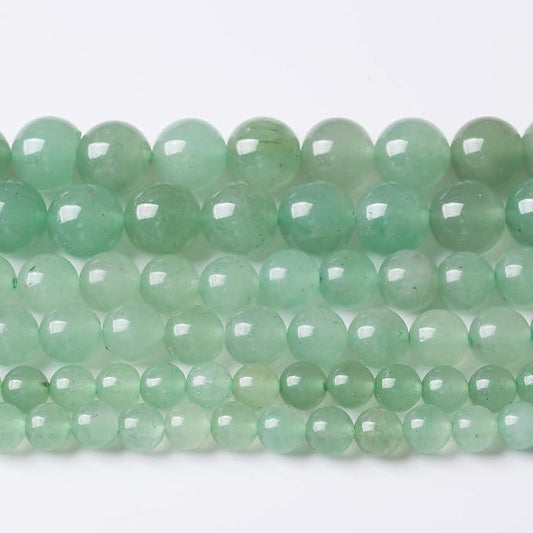60PCS 6MM Natural Green Aventurine Stone Beads Energy Healing Beads for DIY Jewelry Bracelet Necklace Making for Jewelry Making15Inch