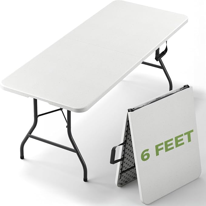 Folding Table, 6 FT Foldable Plastic Table by FoldingFurniture