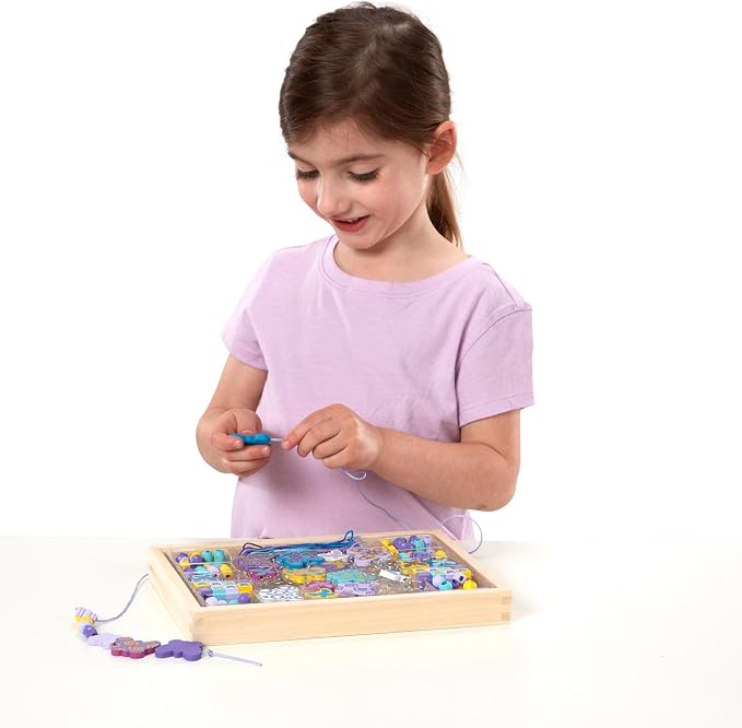 Melissa & Doug Created by Me! Butterfly Beads Wooden Bead Kit, 150+ Beads - Image 8