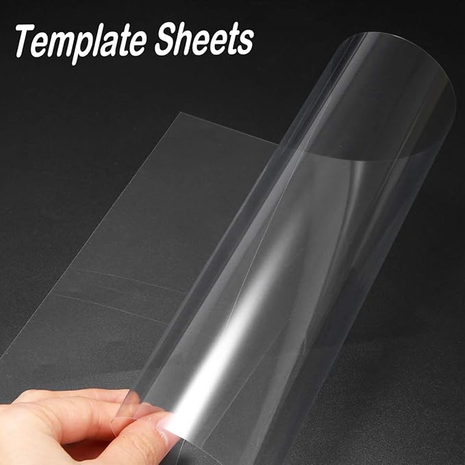 15 Pieces 6 mil Blank Stencil Sheets, 12 x 12 Inch Clear Blank Material Mylar Templates, Square Blank Stencil Template for Vinyl Cutting Machine/Silhouette Stencils Material