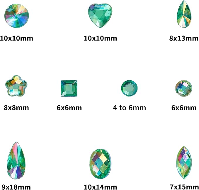 1000 Pcs Crystal AB Colorful Jewels Gems - Image 2