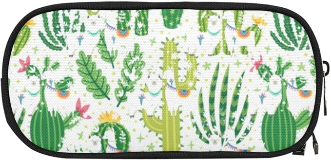 ANANGTEE Green Cactus Llama Pencil Case - Image 4