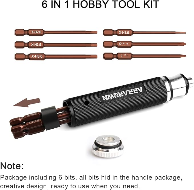 9Pcs RC Car Tool Kit 6 in 1 Hex Screwdriver Set - Image 2