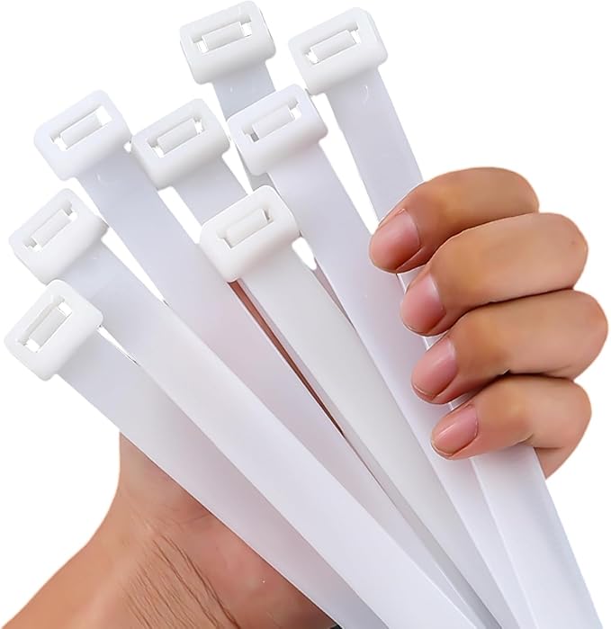 250lb White Zip Ties Heavy Duty 12 Inch Outdoor, Extra Large Cable Tie Wraps by ProfessionalinZipTies