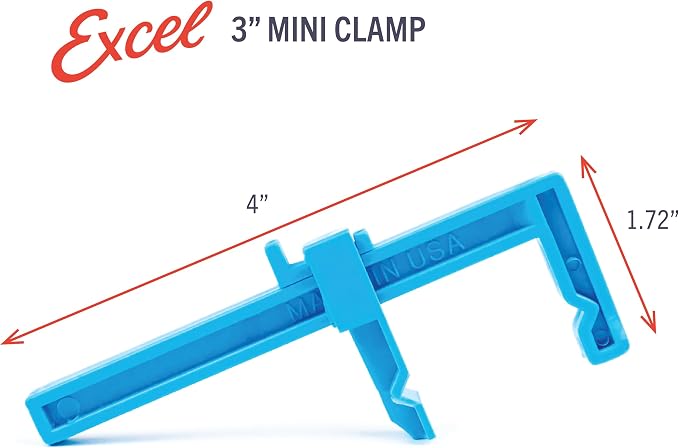 Excel Blades 6-Pack 3-Inch Mini Bar Clamps, Adjustable Plastic, USA Made - Image 2