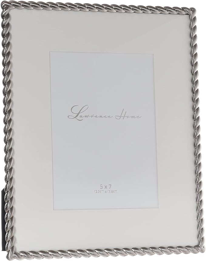 Lawrence Frames Metal Frame, Rope Design, Brushed Nickel - Image 2