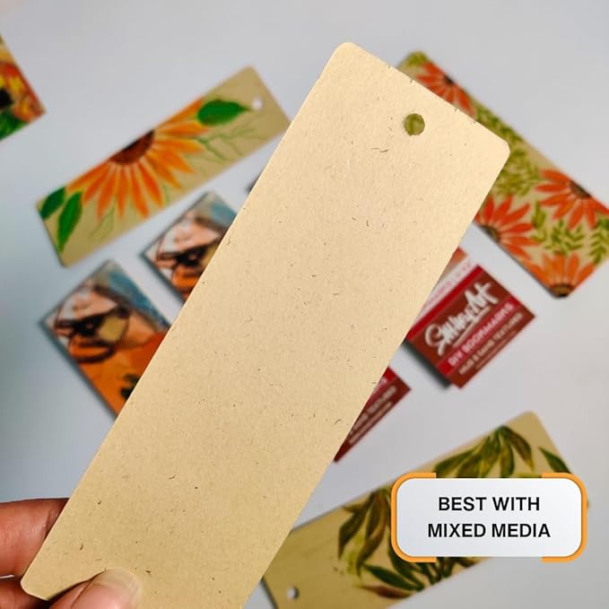 240Gsm Premium Moleskine Like Handmade Textured DIY Bookmark Sketchpads (Pack of 2) Suitable for Mixed Media