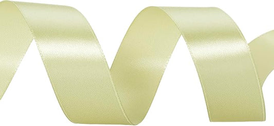 1 Inch Spring Green/Fresh Sprout Solid Satin Ribbon, 50 Yards Craft Fabric Ribbon for Gift Wrapping Floral Bouquets Wedding Party Decoration