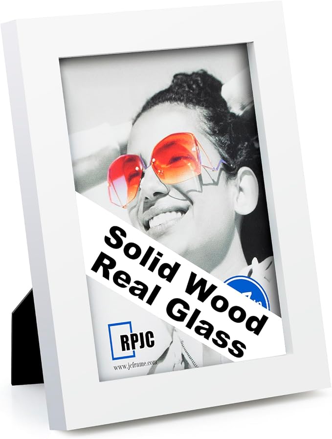RPJC 5x7 Inch Picture Frame Made of Solid Wood High Definition Glass by RPJC