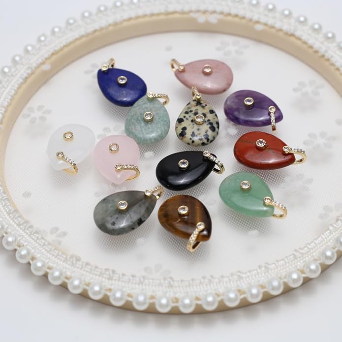 LE SKY Natural Stone Pendants Healing Crystal Gemstones - Image 6