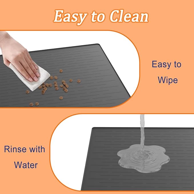 XXXXL Largest Pet Food Mat, 51.2"x25.6" Silicone Dog Mats - Image 6